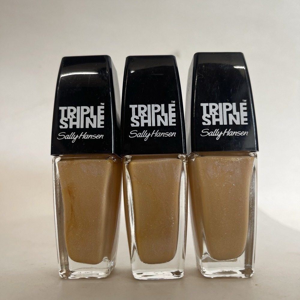 3 Sally Hansen Triple Shine Nail Polish #170 Great White / CLEAR SHINY